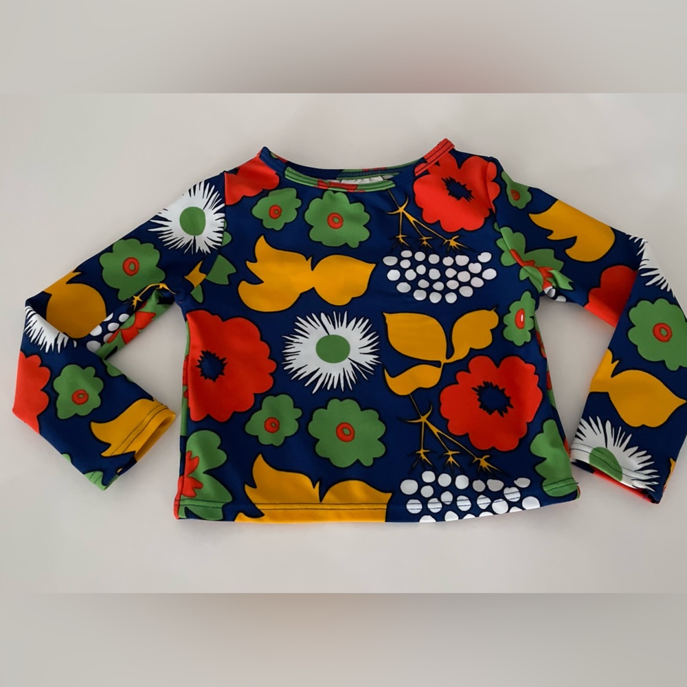 marimekko girl’s swim top/sun rash guard size:12M